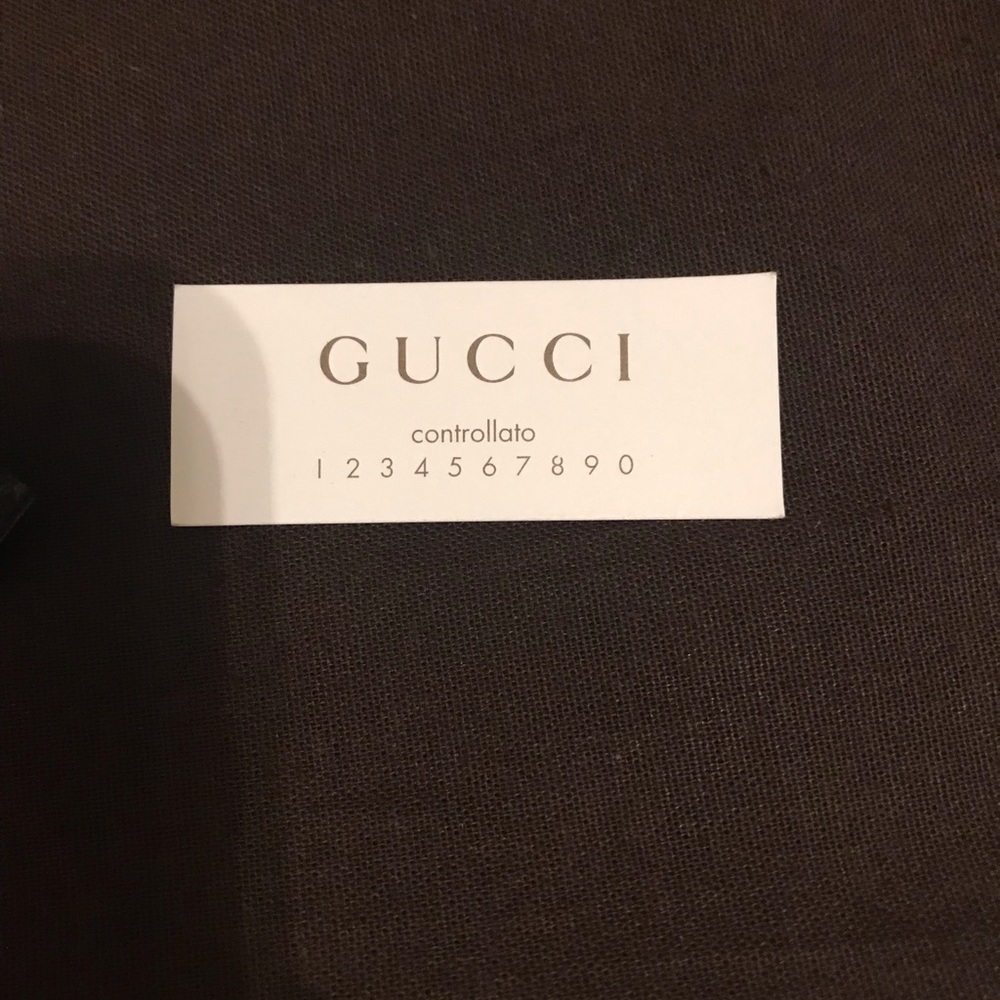 Gucci Shoulder bag, Excellent condition; brown canvas and leather; dust bag incl - Picture 12 of 16